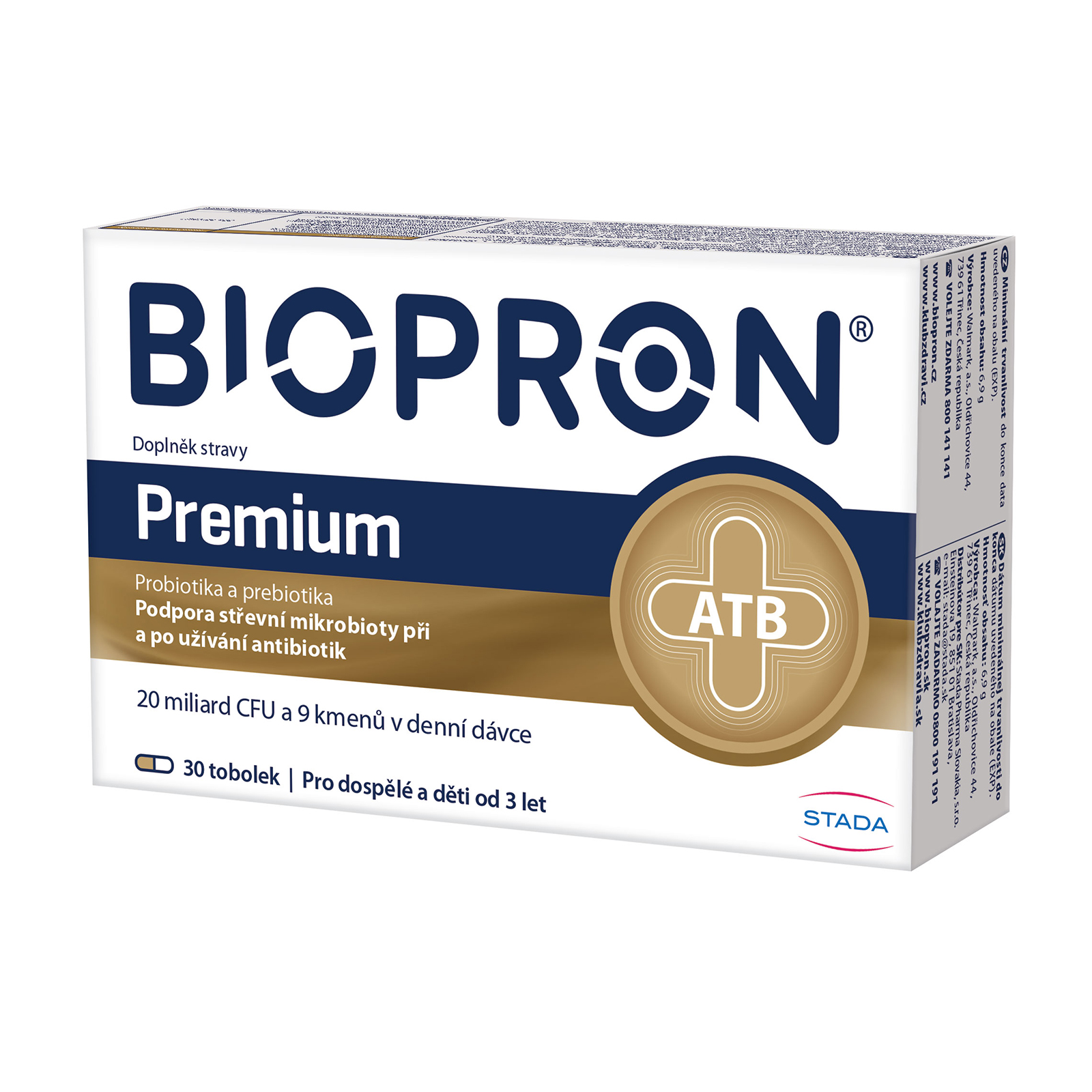 Levně Biopron Premium probiotika a prebiotika při a po užívání antibiotik 30 kapslí