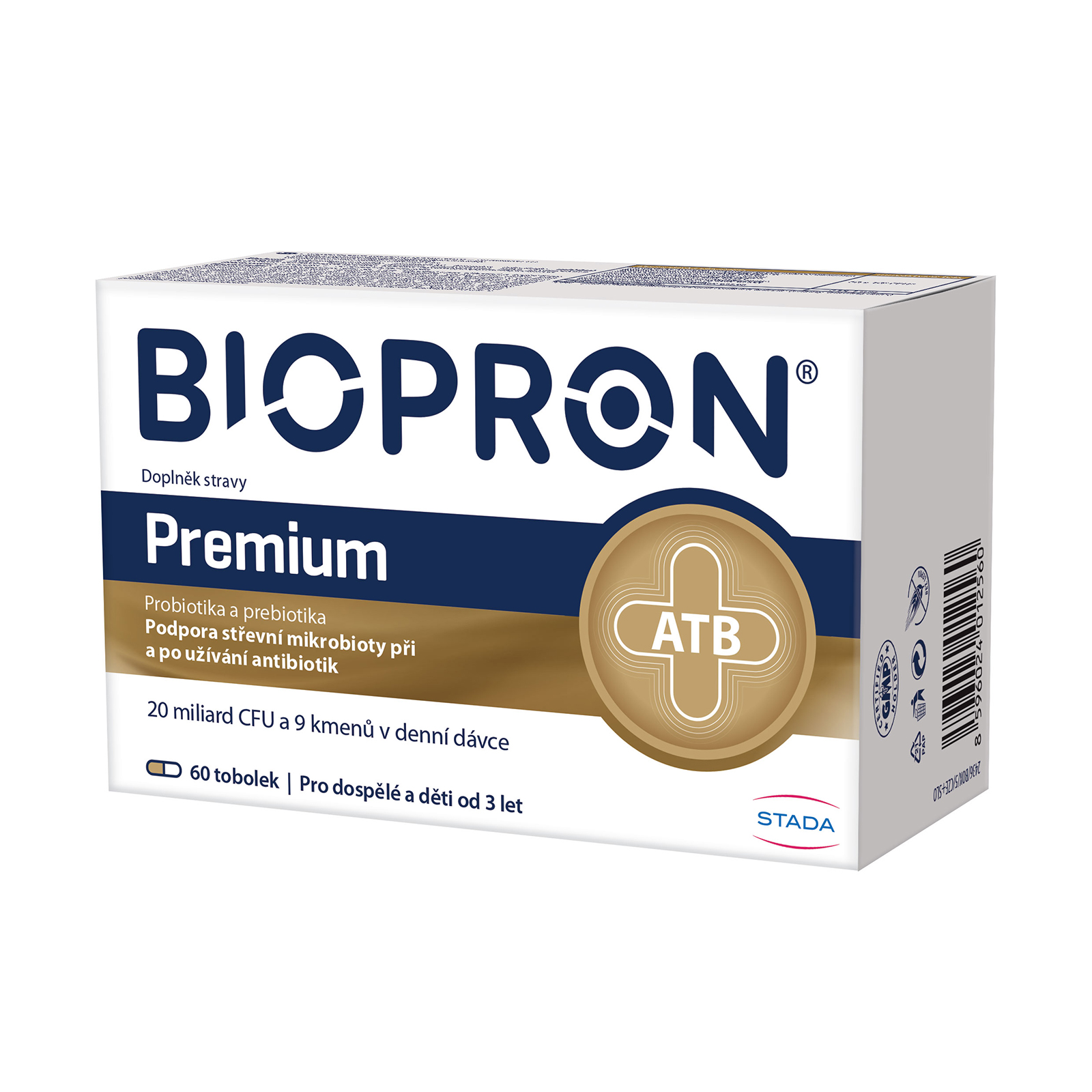 Levně Biopron Premium probiotika a prebiotika při a po užívání antibiotik 60 kapslí